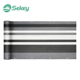 Sekey balcony privacy screen made of 220 g/m² HDPE, grey-white-black striped
